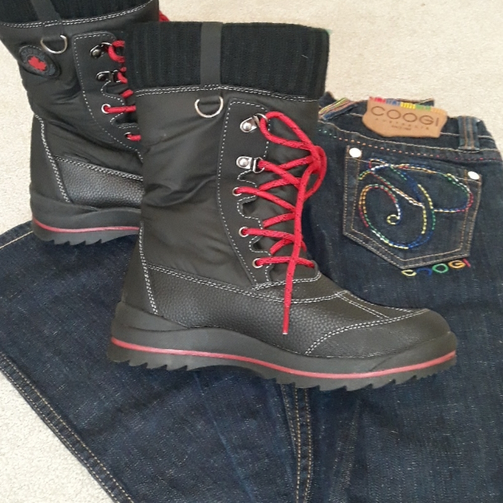 BLACK CALF COUGAR BOOTS